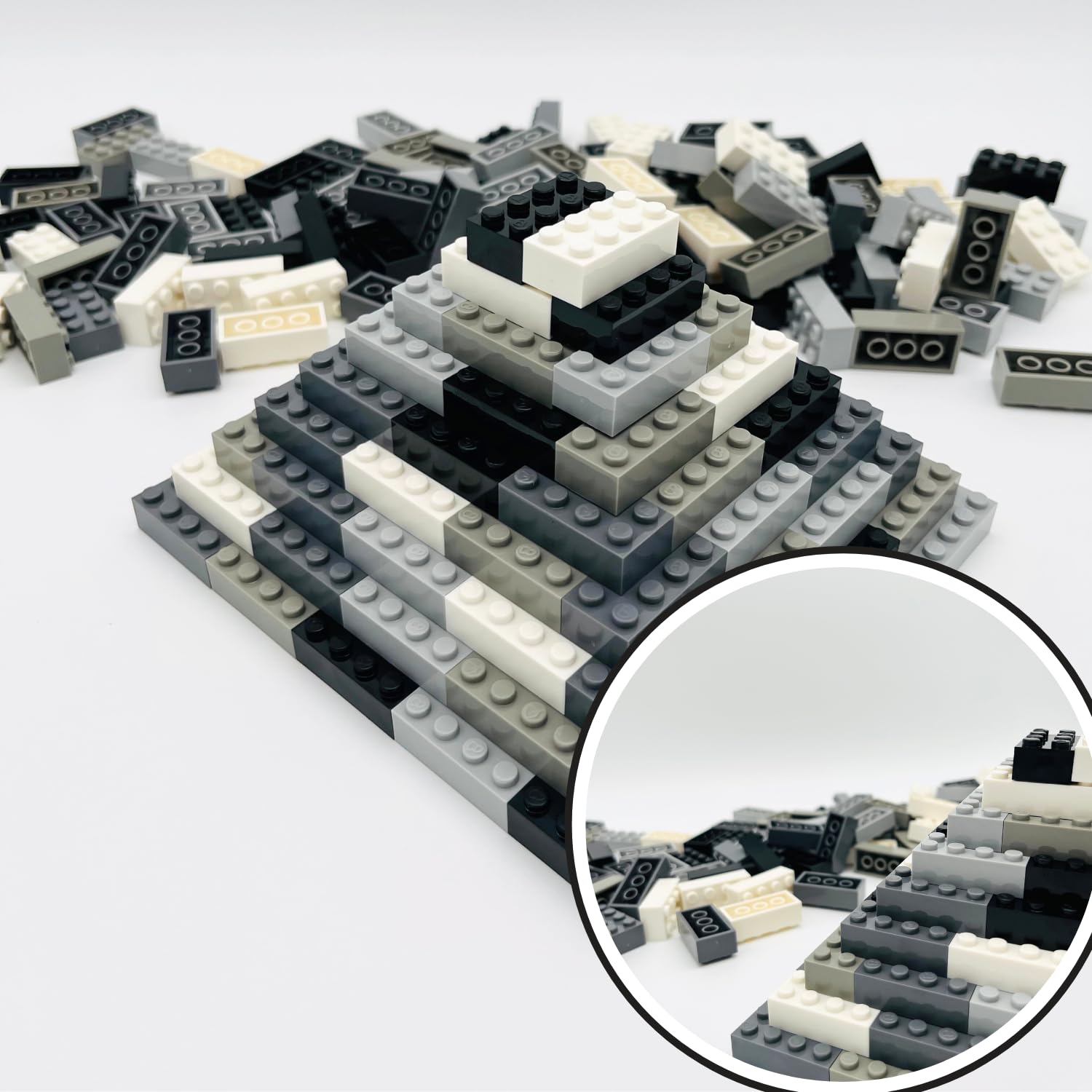 Set Di Mattoncini Da Costruzione 2x4 Classici | 200 Pezzi In 5 Colori Di Costruzione Diversi