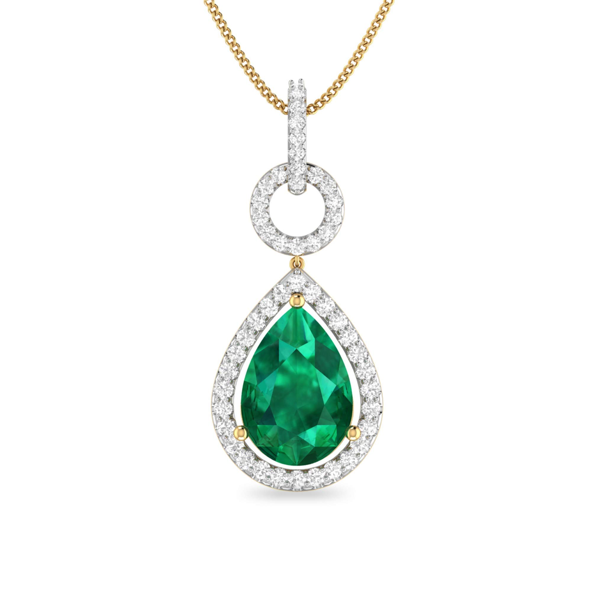 pc jeweller Yellow Gold and Solitaire Pendant for Women-picture-33