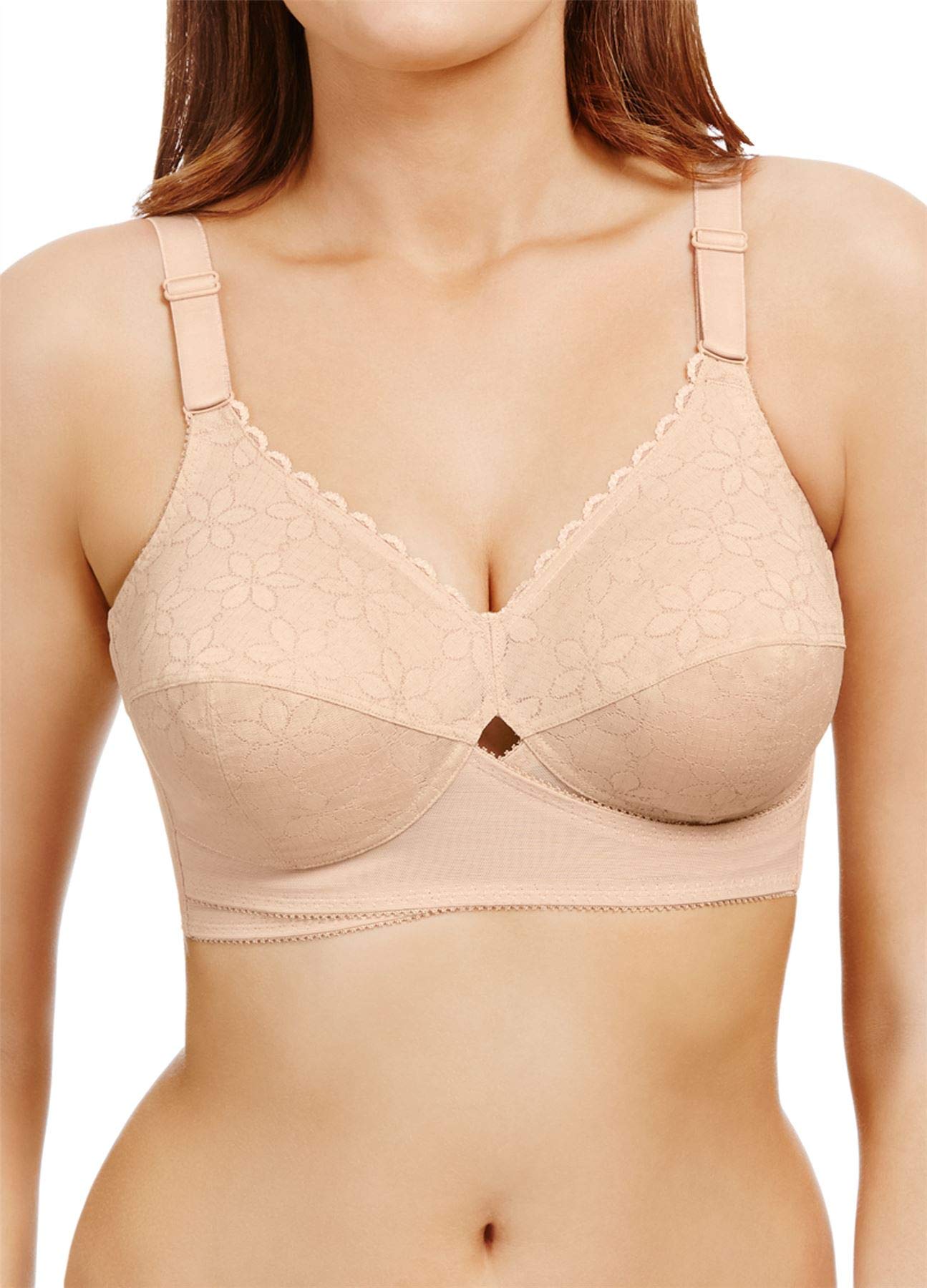 Pretty PollyBerlei Women's Classic Full Cup Bra Coverage, Opaque, Beige (Nude), 48DD