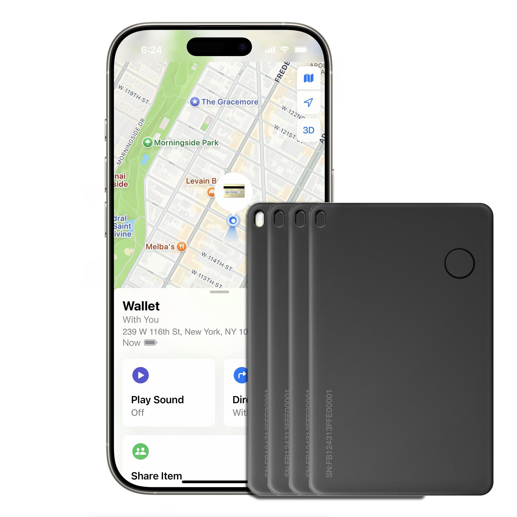 Wallet Tracker Card, Rechargable, Works with Apple Find My, iPhone (iOS Only), Bluetooth Item Locator for Luggage, Bags, Passport, IP68 Waterproof (4 Pack)-picture-25