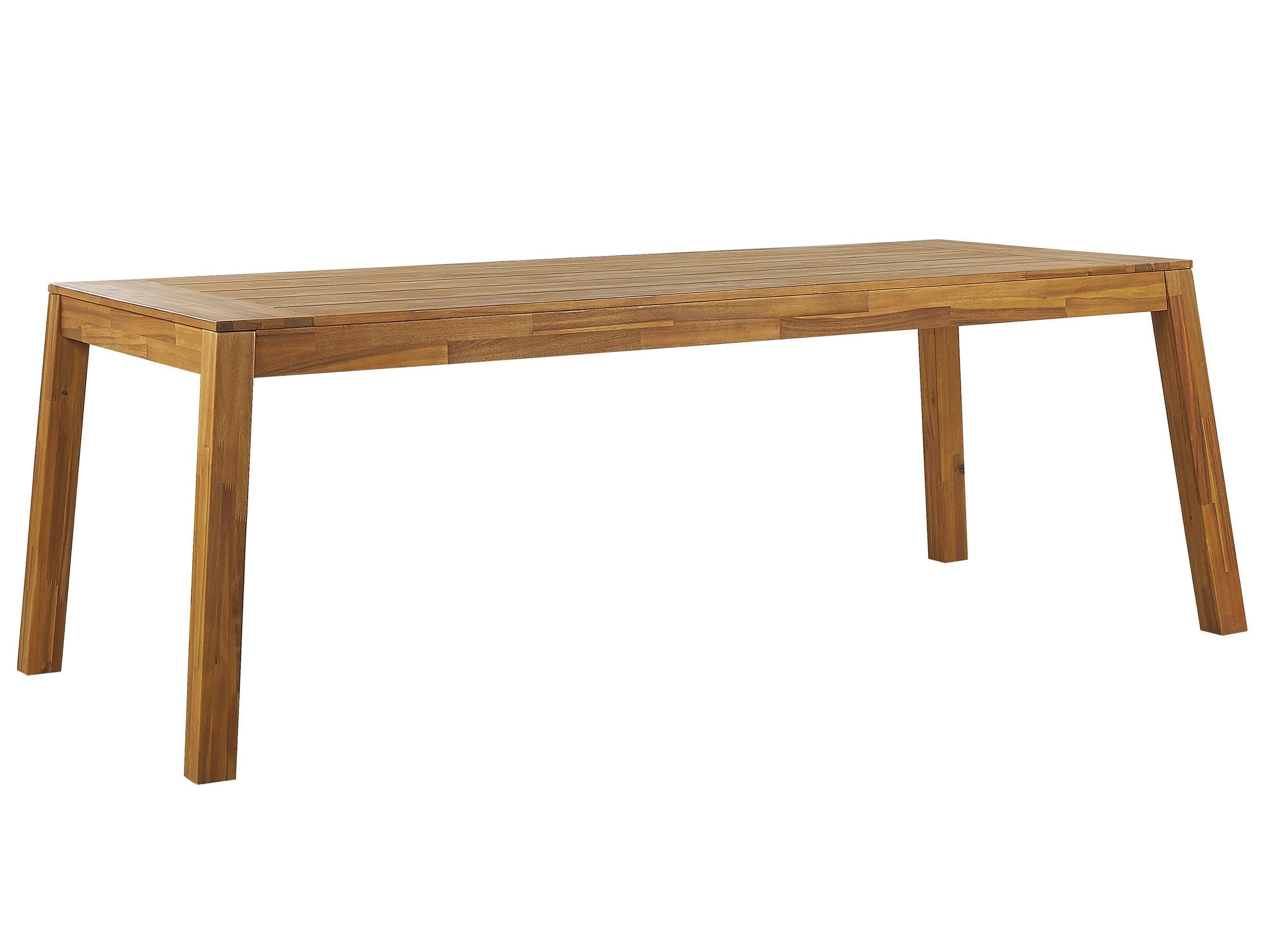 Stół ogrodowy 210 x 90 cm ośmioosobowy laminowane jasnobrązowy akacjowe Livorno