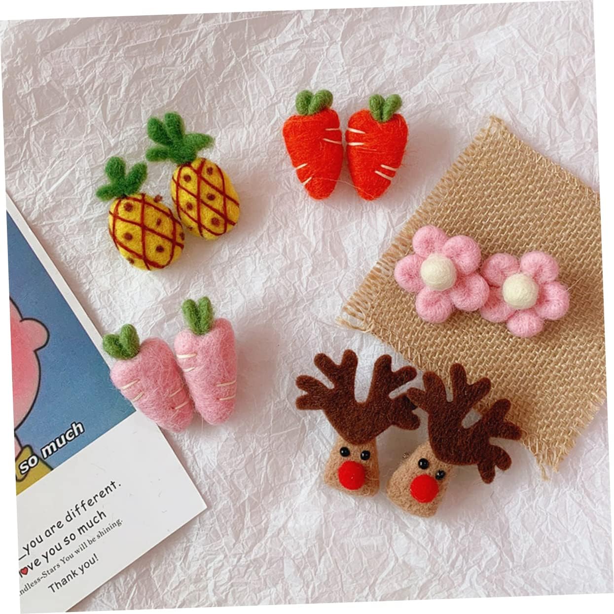 BESTYASH 5pcs Adorable Felt Flower Brooch Pins for Boy Girl Cute Breastpins for Clothes Bags Hats and Scarves Pink Durable and Safe Craft Accessories
