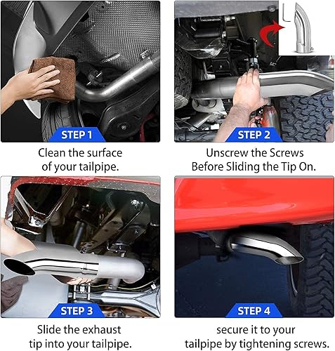 Miniatura 5 de AUTOSAVER88 Punta de escape de entrada de 3.5 pulgadas, entrada de 3.5 pulgadas, salida de 3.5 pulgadas, longitud total de 12 pulgadas, tubos de