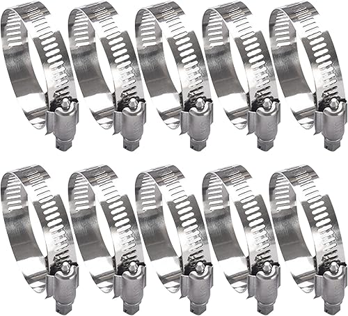 Abrazadera de manguera, abrazadera de manguera de acero inoxidable de 1 pulgada, abrazaderas de manguera de engranaje helicoidal ajustable, surtido