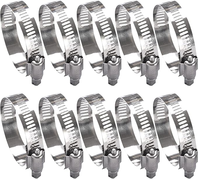 Hose Clamp, Stainless Steel Hose Clamps for 2 Inch to 3 Inch Hose Pipe