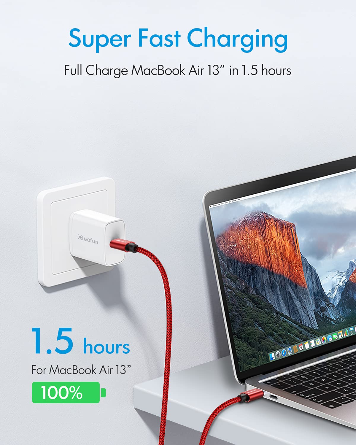 CLEEFUN 5m Cavo USB C a USB C Lungo, PD 60W Ricarica Rapida Cavo USB Type C per Samsung Galaxy S21 S20 S22 Ultra/Plus Note 20 10, A70 A80 A90, Galaxy Tab, HuaweiMate X Pro, M-oto, S-ony, Pixel, Switch