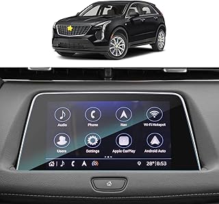 SKTU for 2019 2020 2021 2022 Cadillac XT4 Screen Protector Navigation Display Tempered Glass 9H Hardness Anti Glare & Scratch HD Clear LCD GPS Touch Cadilla c XT4 Display Protector