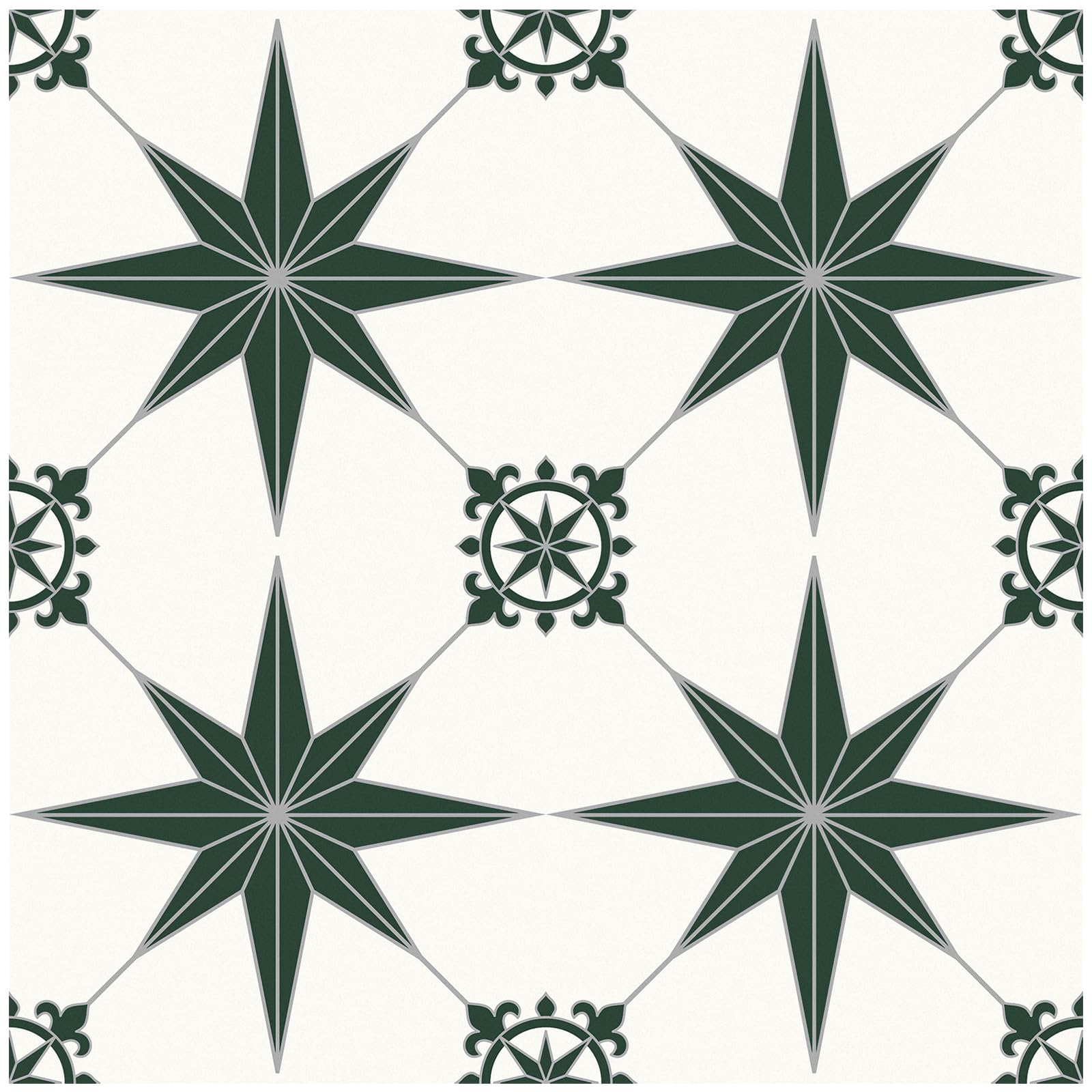 MORCART 7.87" x 7.87" Peel and Stick Floor Tile, 20 PCS Self-Adhesive DIY Vinyl Flooring for Renters, Removable and Waterproof Tile Sticker for Bathroom, Kitchen, Staircase (Green Stellar)