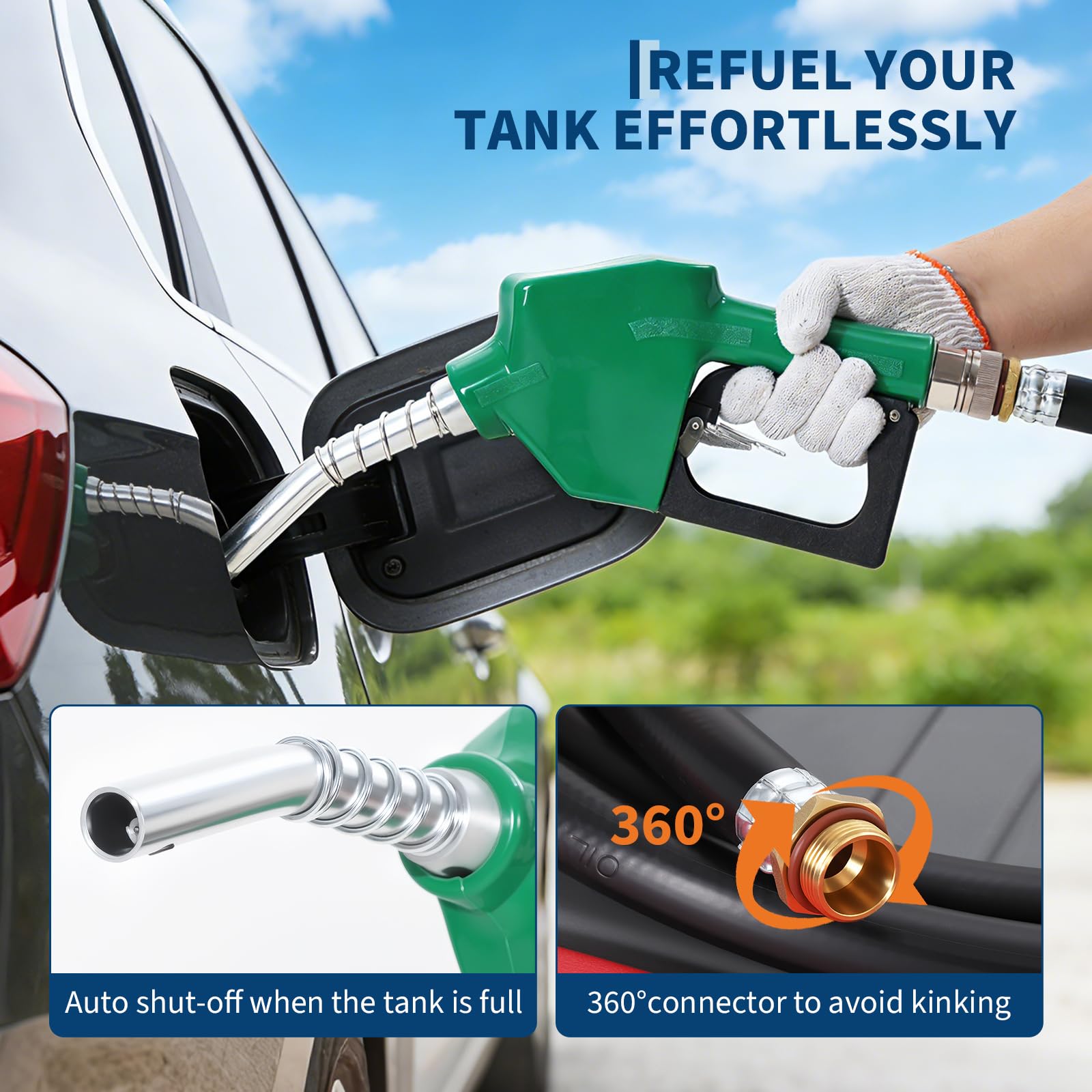 Amazon.com: Garvee 116 Gallon Portable Fuel Transfer Tank with 12V