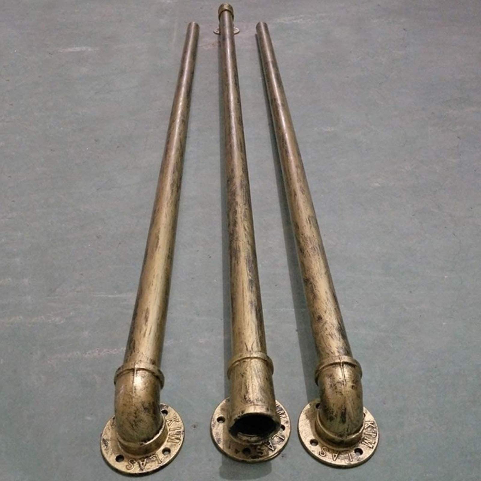 Handlauf für Treppen, Schmiedeeisen, mit Wandhalterungen und Metallschrauben, Treppengeländer für verbesserte Stabilität