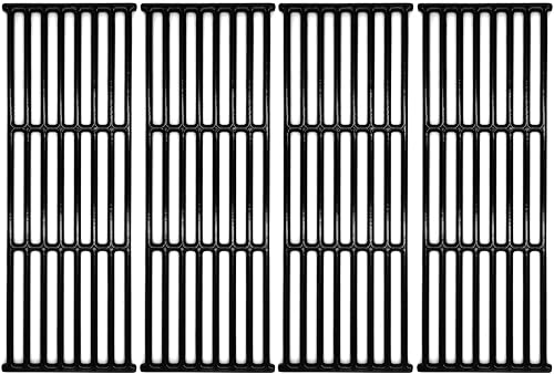 Hongso 17 3/8" Porcelain Cast Iron Cooking Grates Replacement for Broil King Baron 440, 320, 420, 340, 490, 9221-64, 9211-64, 9221-54, 52005-281, Huntington 6023-89, Broil Mate 7120-64 Models