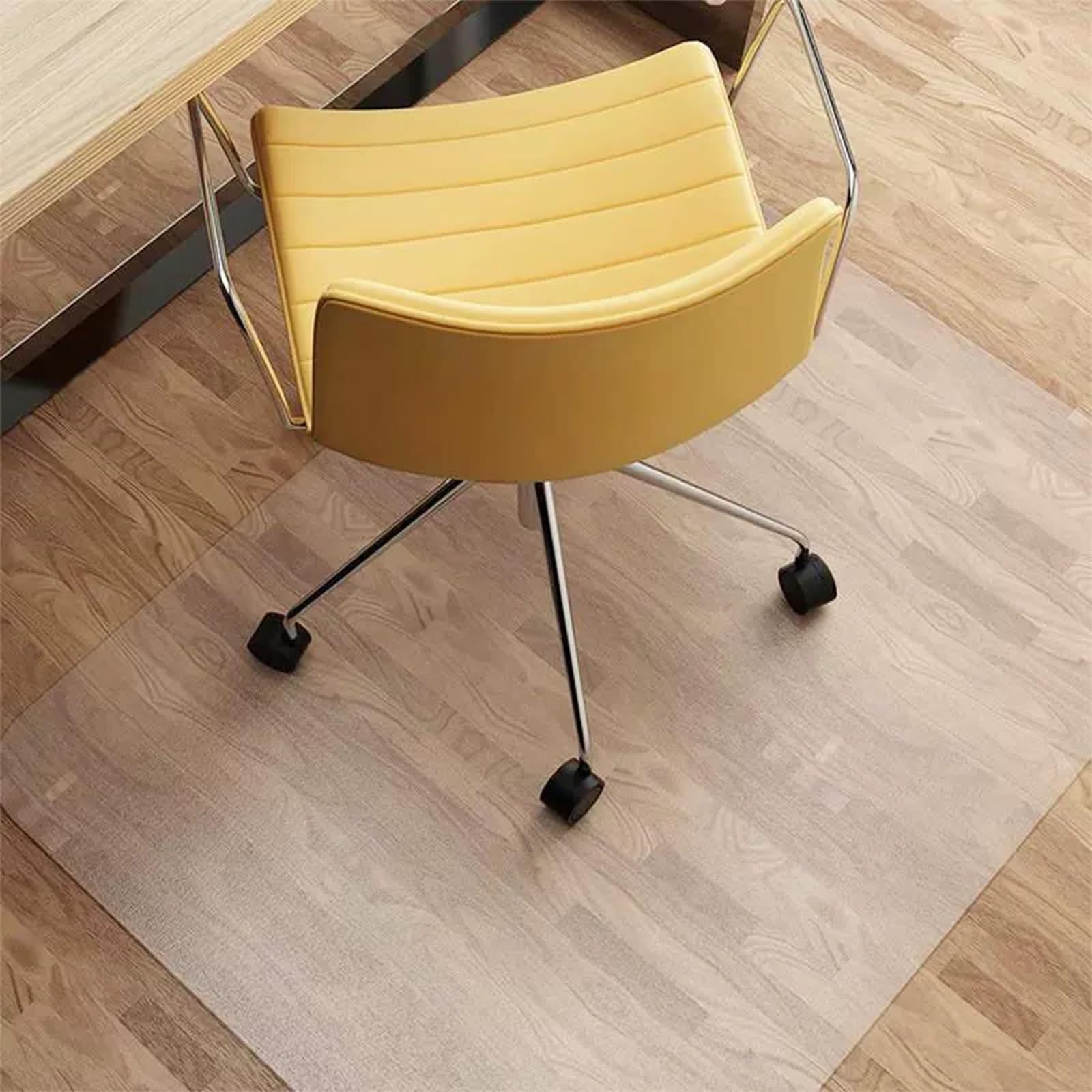 Vinyl Floor Protector Mat for Office Chair 48x75in Durable Scratch Resistant Anti Slip Ideal Hardwood Carpet and Tile