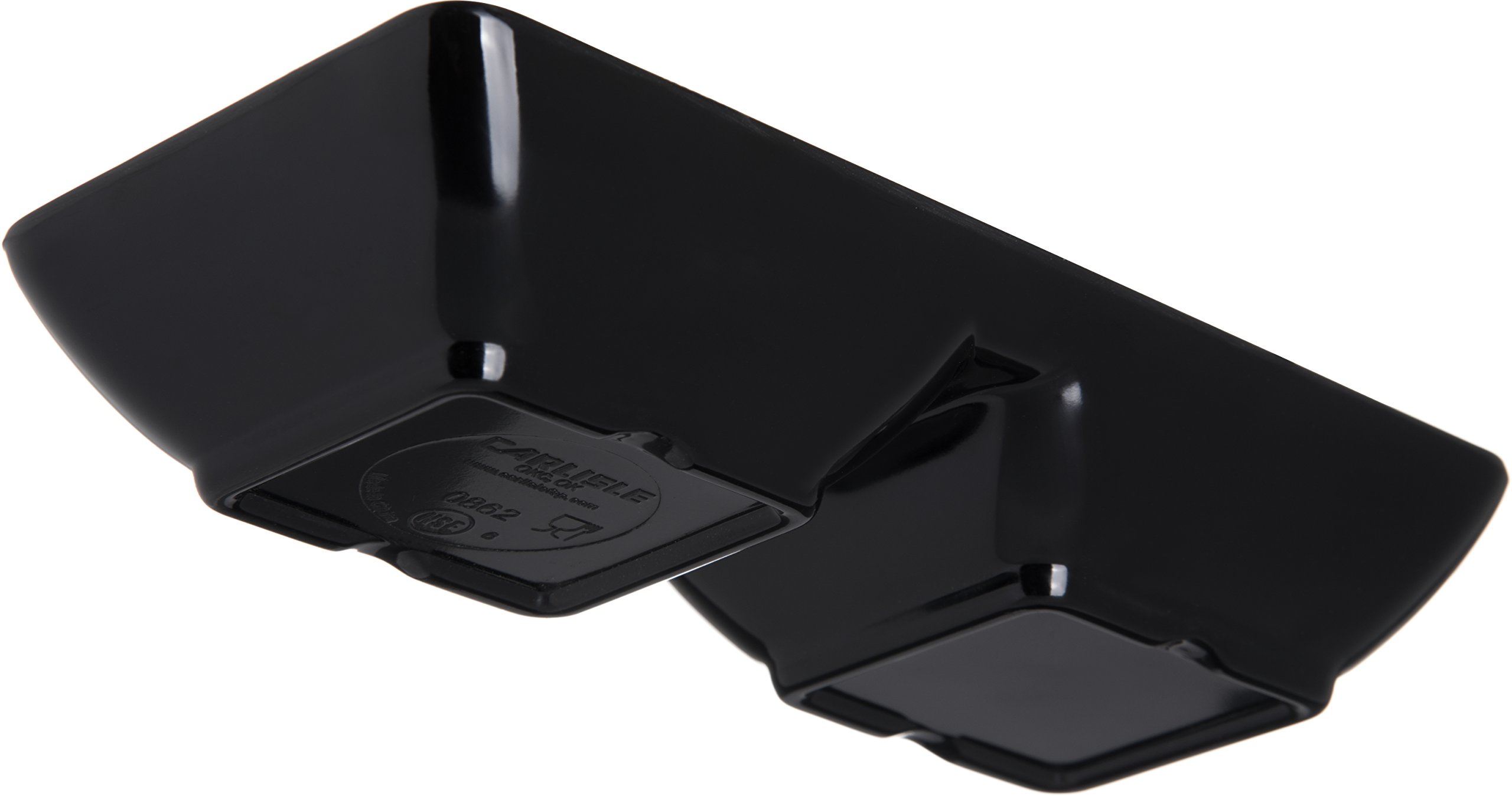 Carlisle 086203 - Ramekin doble cuadrado de melamina, 4 oz Capacidad, 5-3/4 x 2-3/4 x 1", negro (caja de 24)