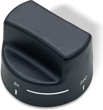 Upgraded Whole Parts Grill Burner Knob Black Part # PA010039 - Replacement & Compatible with Some Viking Grills & Gas Ranges - Replaces AP5315067 Models - Non-OEM Viking Parts & Accessories