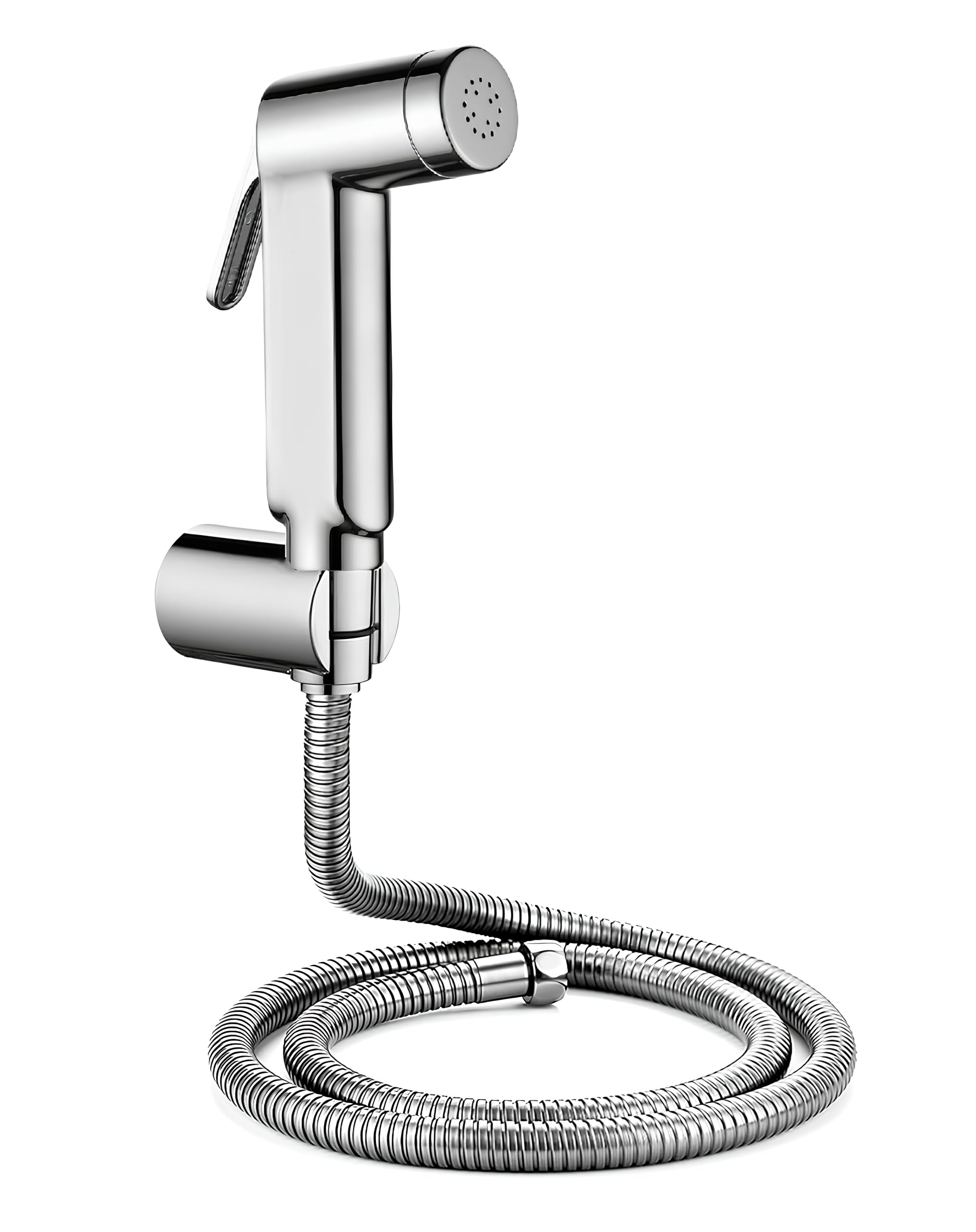 ABS Health Faucet Set for Bathroom, Toilet Bidet Sprayer Set, Health Faucet Set with 1.5 Mtr Flexible SS-304 Hose Pipe and Wall Hook, Jet Spray for Toilet, Faucet for Toilet - Chrome Finish