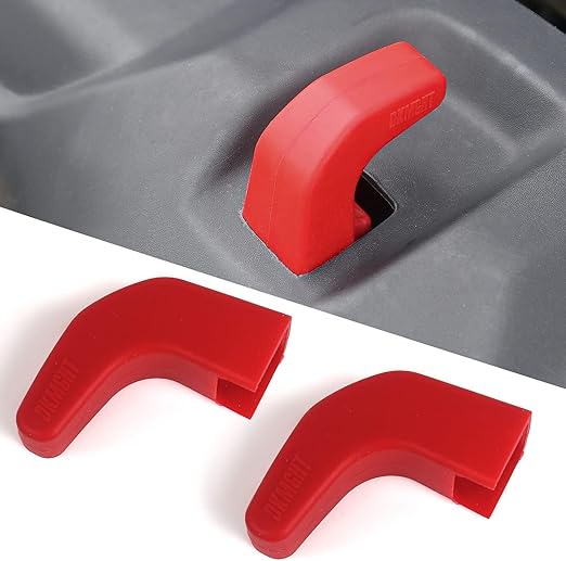 Factory Bumper Tow Hook Covers (Upgrade) for Jeep Wrangler JK JL Gladiator TJ, Red Protector Accessories 2007-2022