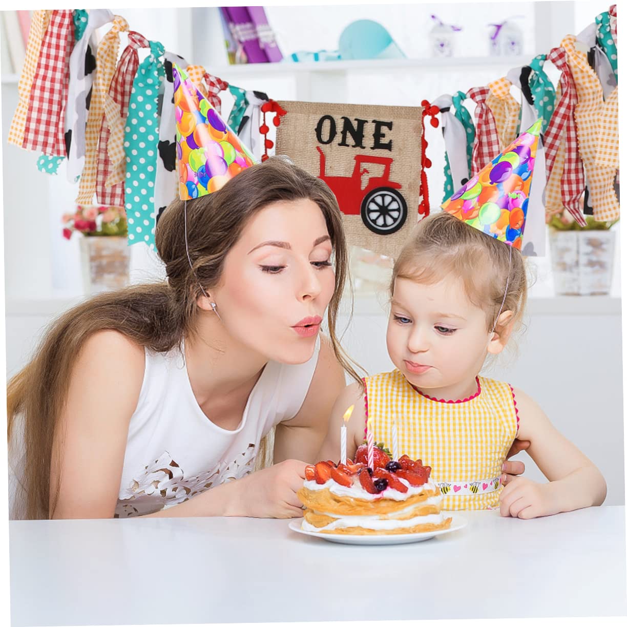 Vaguelly 3piezas Banderín Colgante De Fiesta De Cumpleaños Letras One Guirnalda De Colorida Para Decoración De Sillas Cumpleaños Infantiles Para Celebraciones De Metros