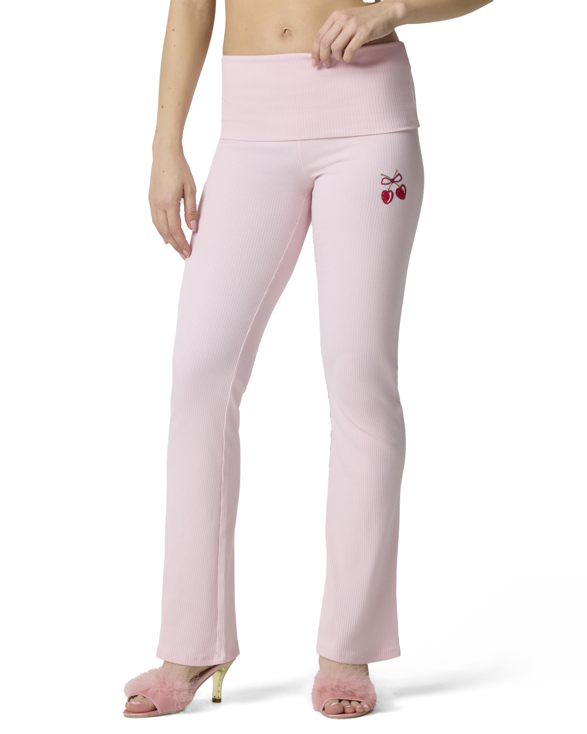 Florence by Mills Damen Yoga-Hose Rib Cherry Foldover Pant