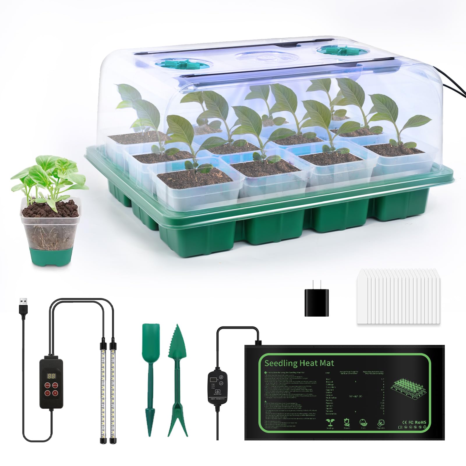 joyhalo 12-Cell Seed Starter Kit