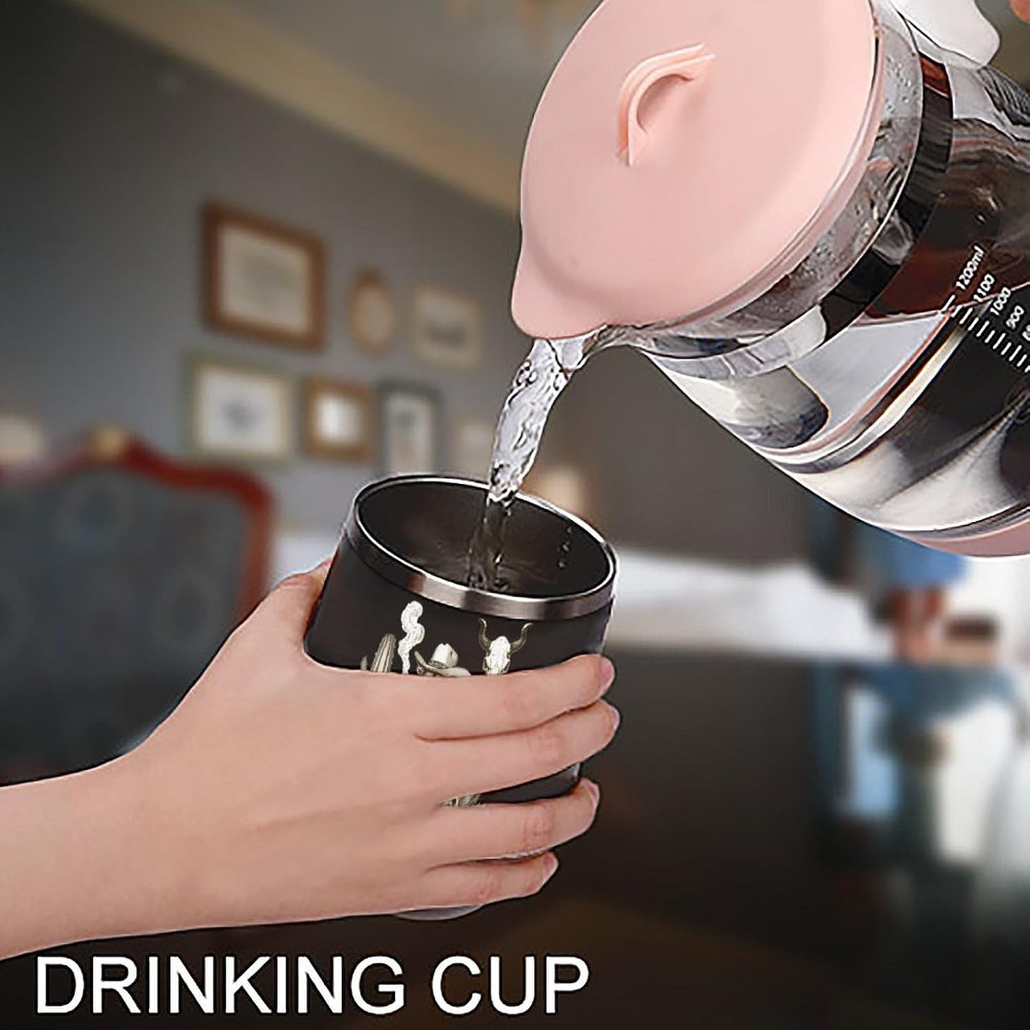 Raccoon West Cowboys Insulated Drinking Cup Stainless Steel Coffee Mug Wine Tumbler with Lid 12OZ