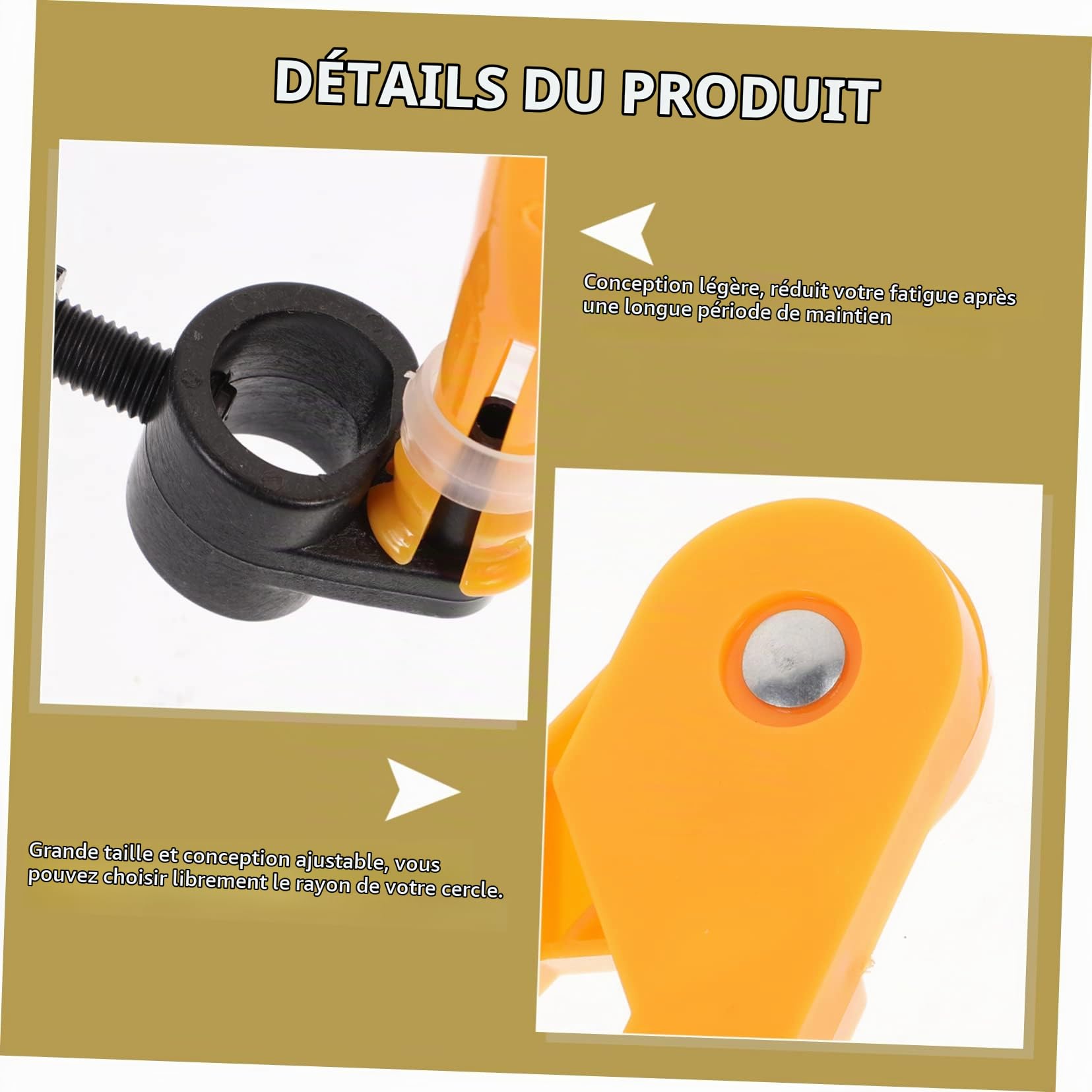 EXCEART Grande Boussole Pédagogique Avec Ventouse Compas Tableau Blanc Pour Démonstration Outil De Dessin Réglable 18.11 in Compatible Craie Et Marqueur Pour École Et Bureau