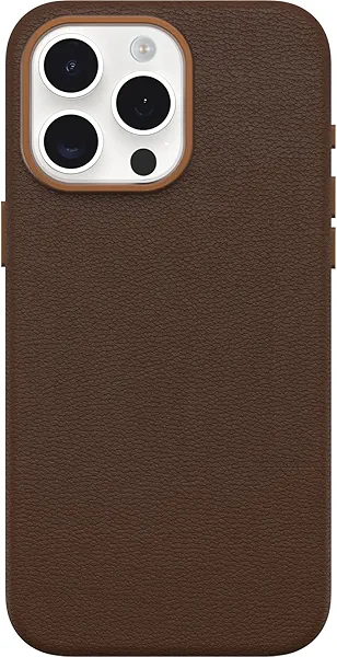OtterBox iPhone 15 Pro Max Symmetry Series Cactus Leather for MagSafe - Rich Adobe (Brown), Snaps to MagSafe, Ultra-Sleek, Raised Edges Protect Camera & Screen