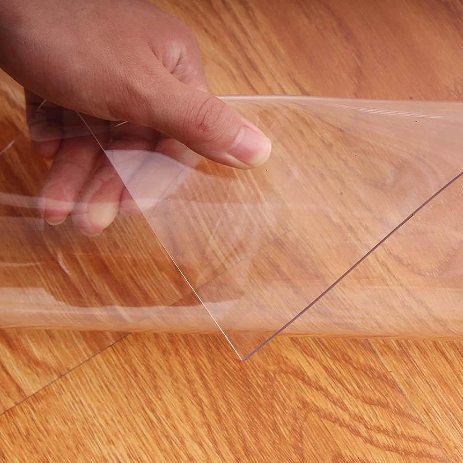 Plastic Transparent Floor Protector Mat for Hardwood Floor/Carpet Non-Slip Waterproof Runner Rug for Entry/Kitchen/Chair 2/2.6/3.3/3.9ft Wide (Size : 1.2x3.5m/3.9x11.4ft) (1x5.5m/3.3x18ft) (1.2x1.5m