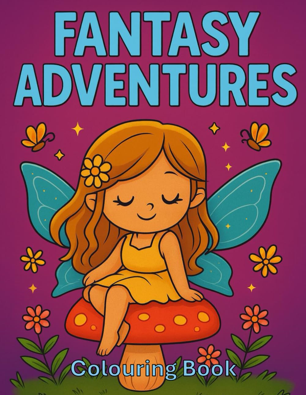 Fantasy Adventures: A Cute and Whimsical Fantasy Cosy Colouring Book