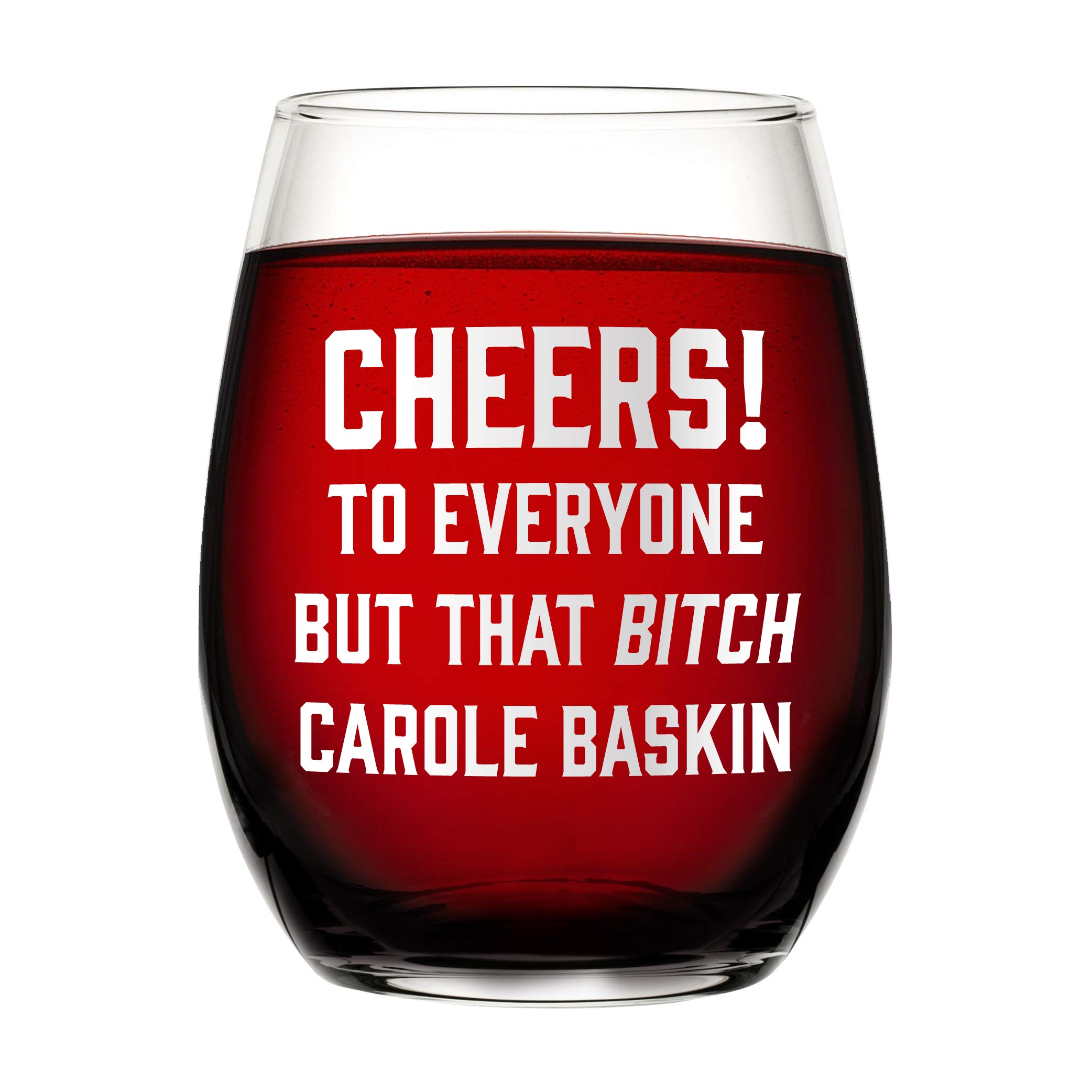 Funny Novelty Wine Glass - 15 oz - Tiger King Carole Baskin Gag Gift