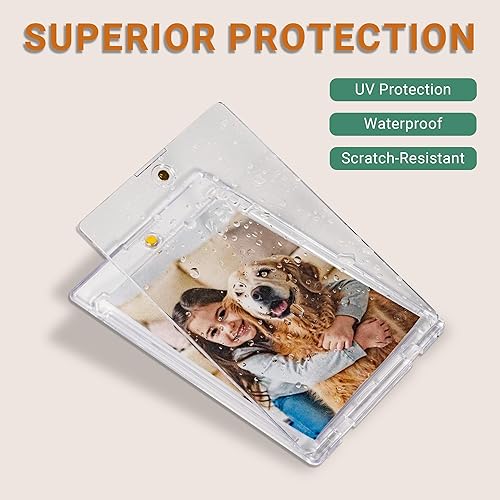 Miniatura 6 de Yuoyar 4 soportes magnéticos para fotos de automóvil para visera, soporte para fotos de automóvil con clips para una fácil visualización, marco de