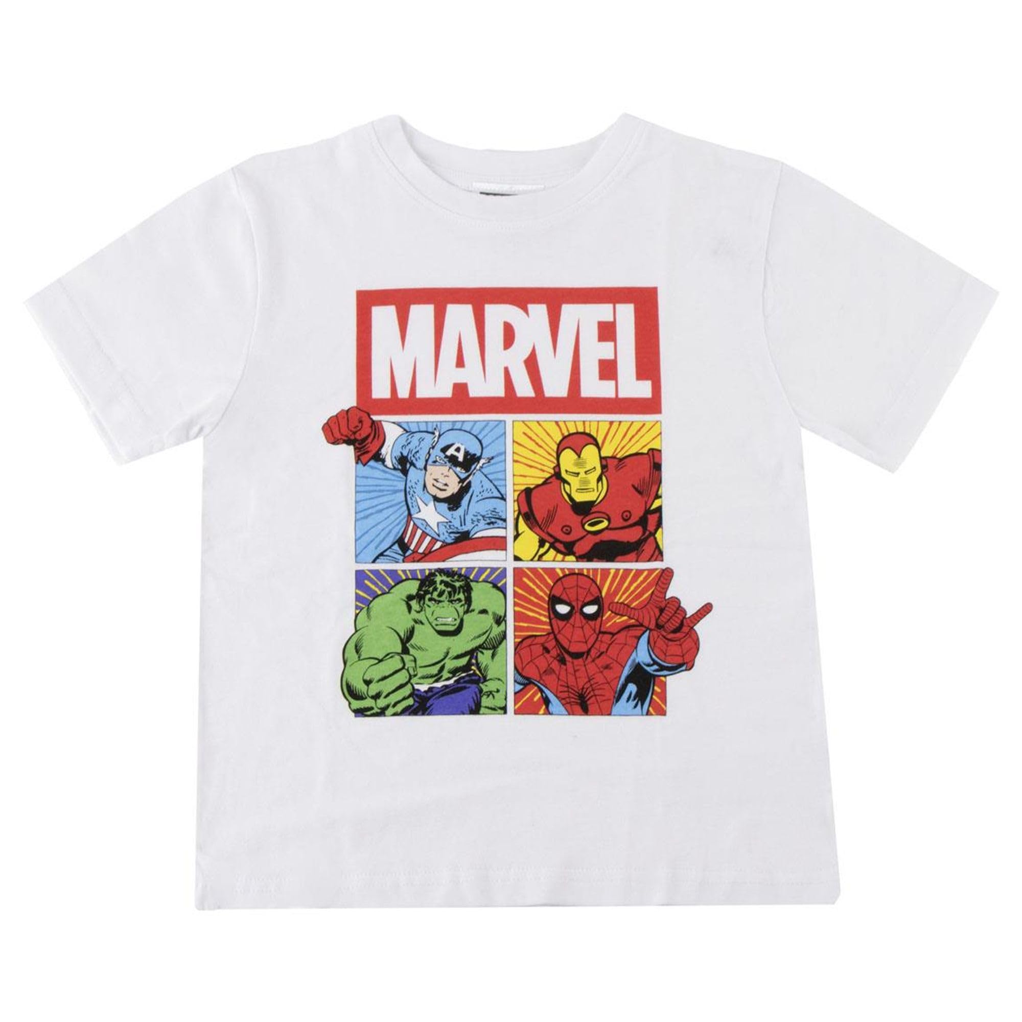 Camiseta Corta Avengers para Niños y Niñas - Camiseta Infantil Marvel Transpirable y Cómoda, Ropa para Verano, Uso Diario y Excursiones — view 9