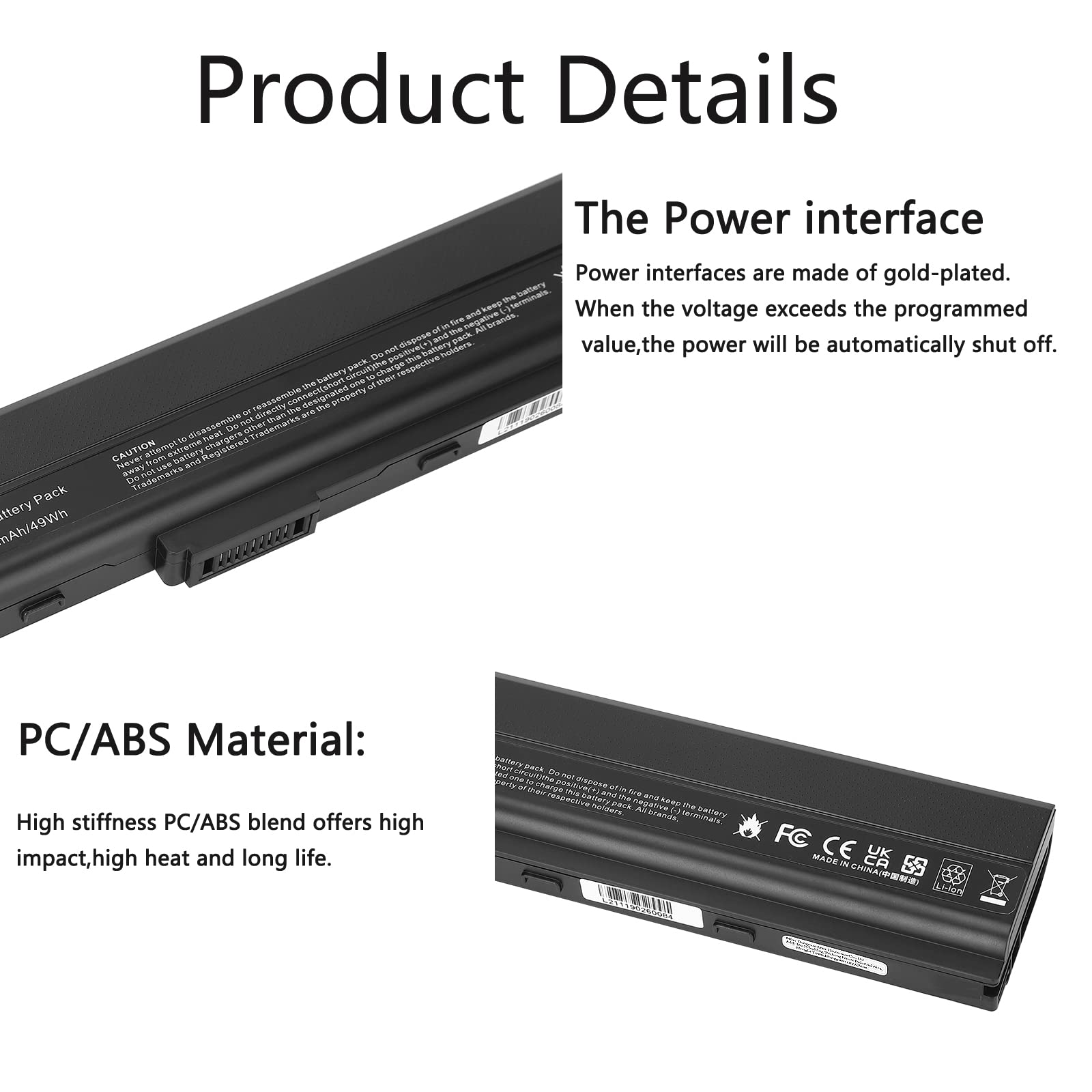 A32-K52 batería de para Portátil ASUS A31-K52 A31-B53 A41-K52 A42-K52 K52 K52F K52J K52JB K52JC K52JE K52JK K52D K52DE K52DY K52N X52 X52F X52J X52JB X52JC X52JE K52JR K52JT X52N A52F A52J A52N