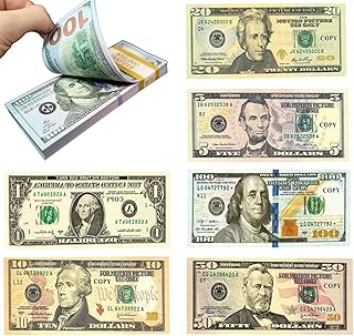 نقود تعليمية من هونجيكب، مصنوعة من الورق، مناسبة للجنسين، تتميز بالطباعة على الوجهين ومظهر واقعي. تساعد في تنمية مهارات حل المشكلات والمهارات المعرفية.