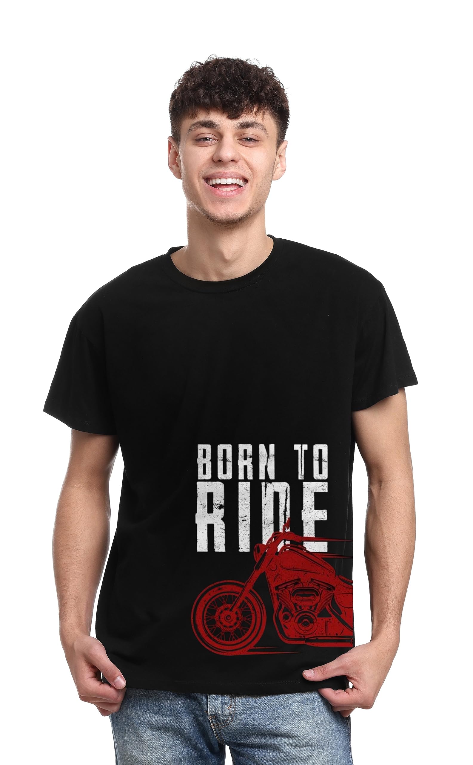 Be CrazyGlow in Dark Tshirts for Men and Women Regular Fit Black Colour T Shirt Unisex Pure Cotton Casual Wear Round Neck T-Shirt