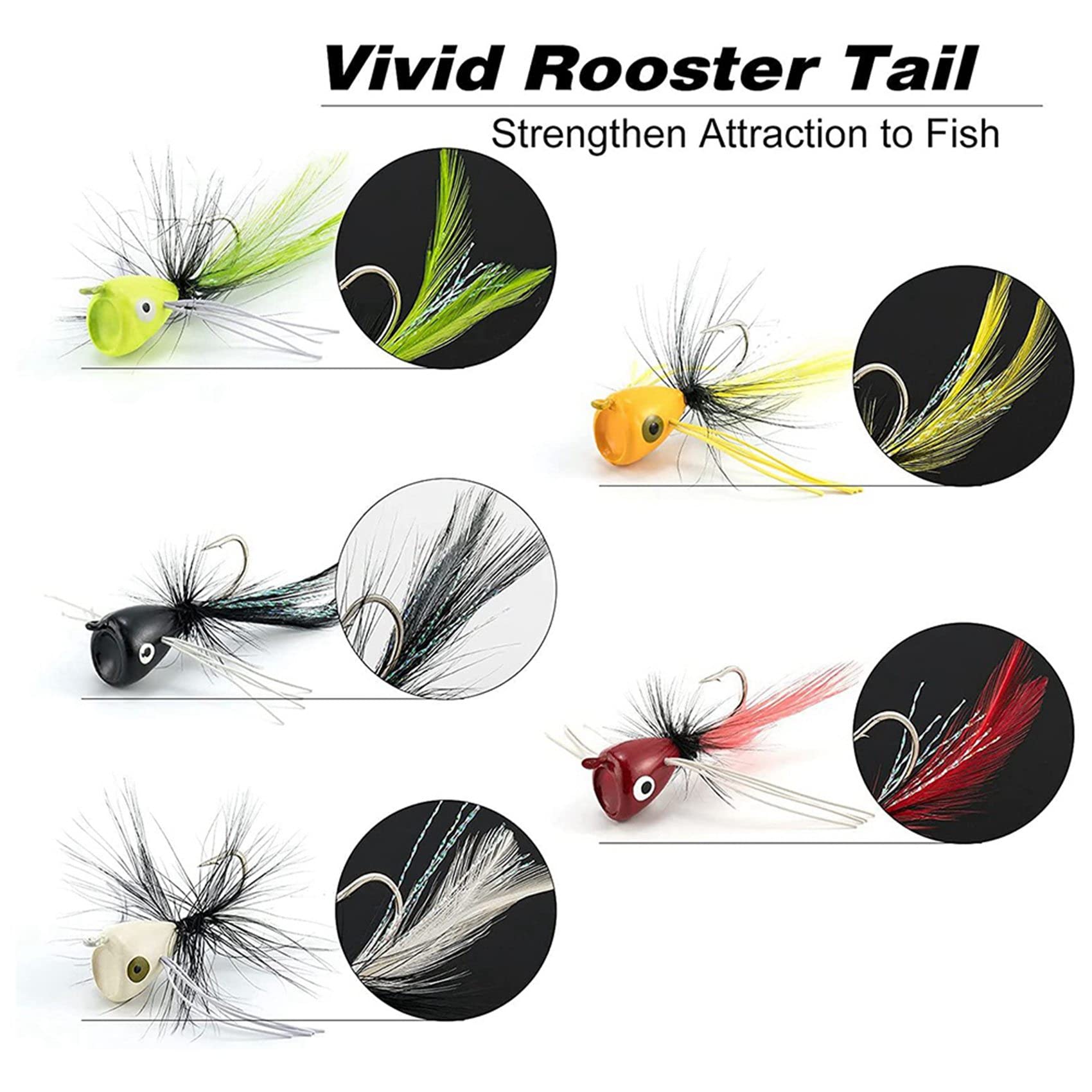Kit Di Mosche Popper Per Pesca A Mosca: 20 Esche Artificiali, Ami #8 E #10, Colori Assortiti Per Persico, Trota, Bluegill