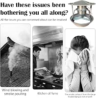Mocoli 40 W kémény elszívó ventilátor, füstelszívó kipufogócső ventilátor 12,5–17 cm, csendes kéményszellőzés 5