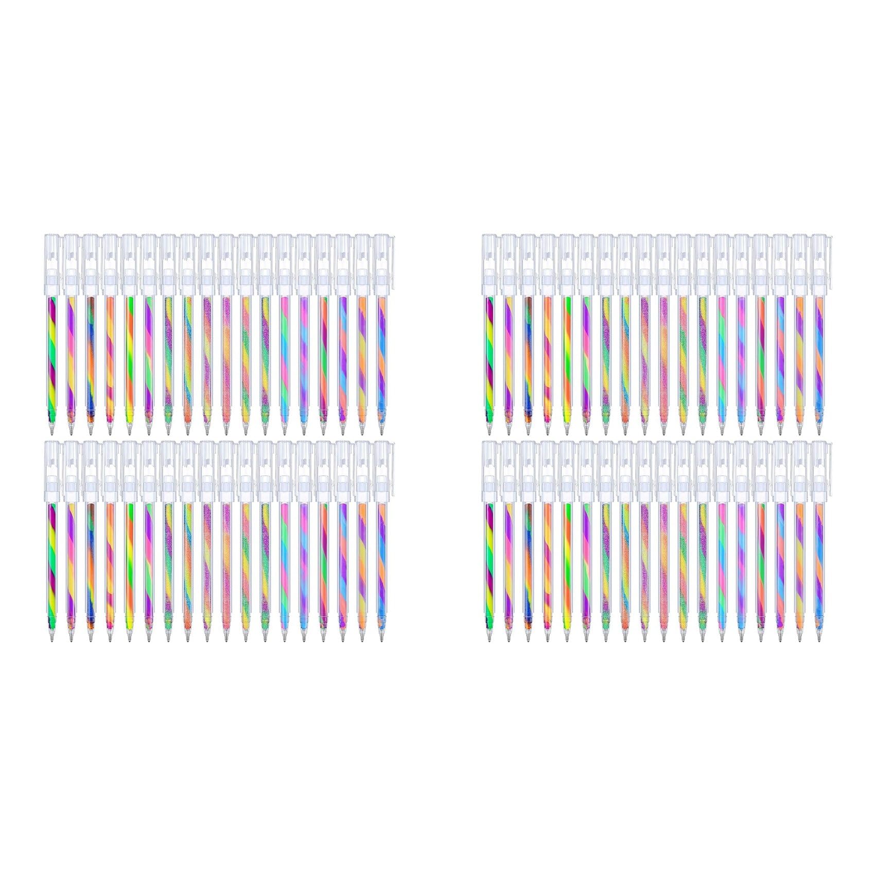 72 Stylos à Gel Arc-En-Ciel à Changement de Couleur, Stylos à Gel à Paillettes, Stylos Arc-En-Ciel pour Livre de Coloriage pour Adultes
