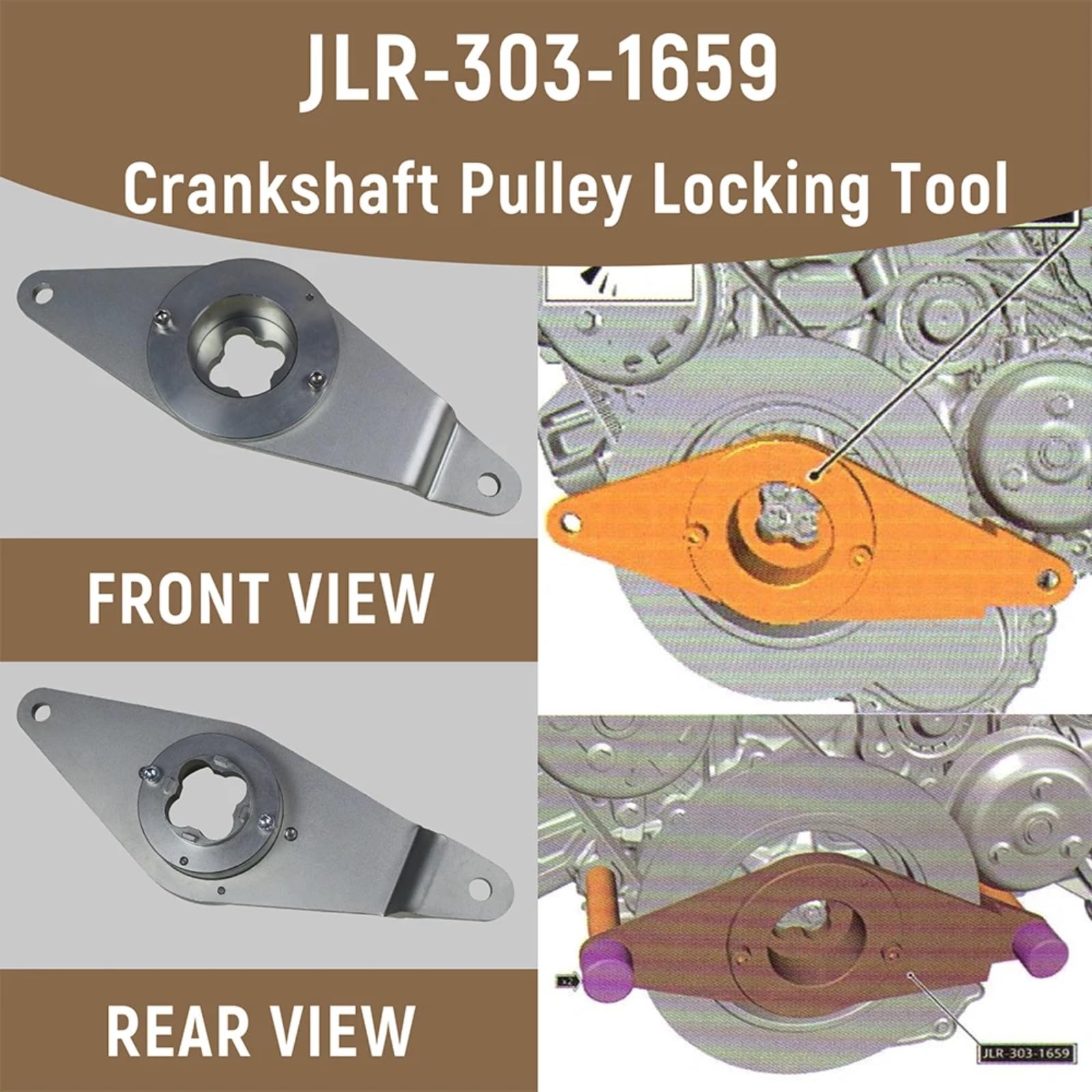 Kit de Calage Distribution Compatible Avec Discovery I6 6 Cylindres En Ligne PT306 3.0T JLR-303-1639 JLR-303-1656 Kit D'outils De Réglage Du Calage De Distribution Moteur