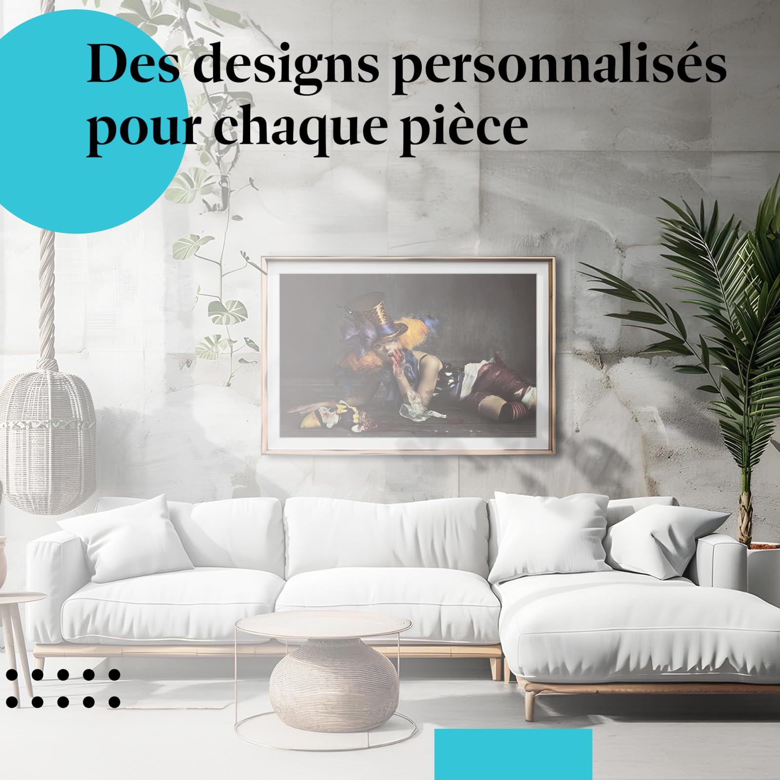 Postereck - 0049 - Horreur Clown, femme, film, violence, psycho. Art Mural Impression – Décoration Halloween, terreur, cinéma, Poster - toile - 100,0 cm x 75,0 cm
