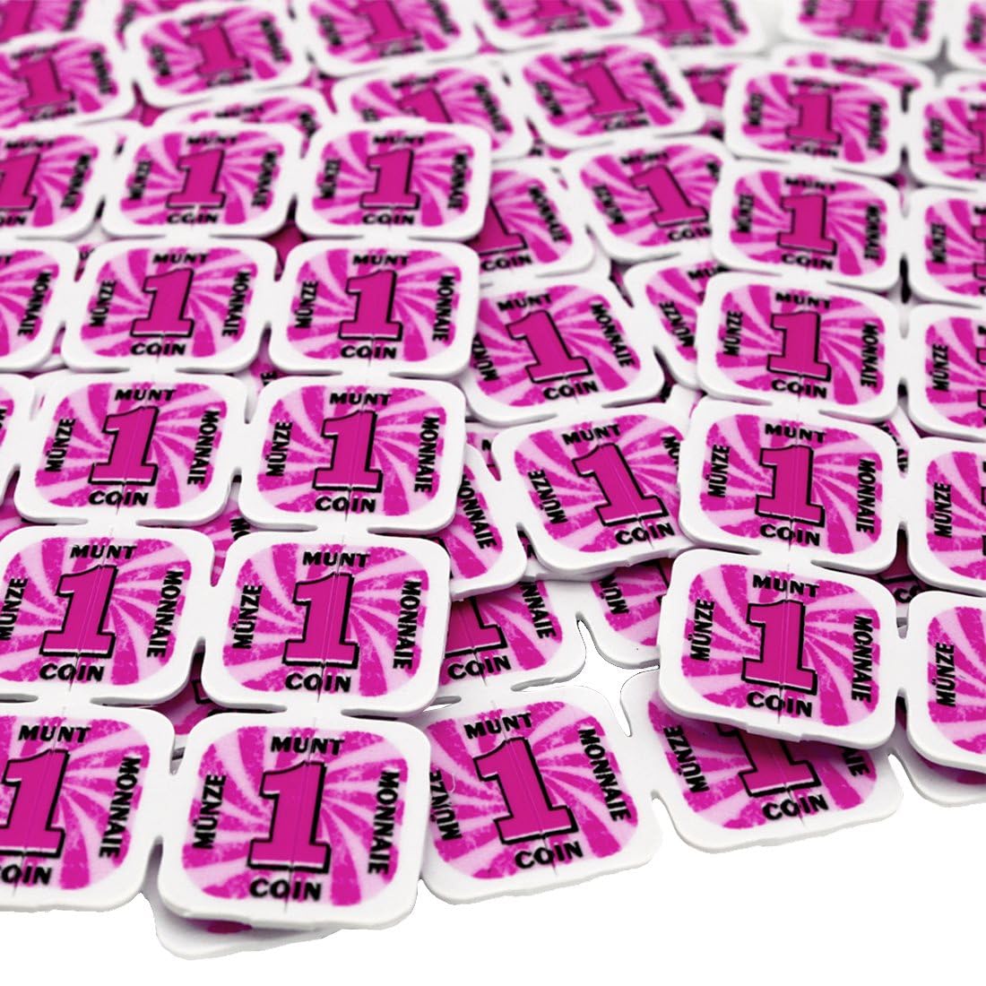 CombiCraft Jetons événementiels séparables avec 1000 jetons en Rose à casser comme 2 pièces de Demi, idéal comme méthode de paiement pour événements