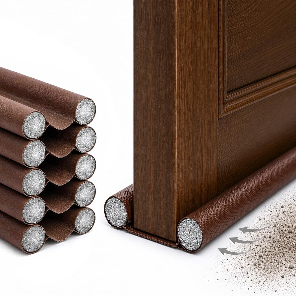 PVC Door Bottom Seal Strip (39 Inches, Pack of 6) | Door Gap Filler Guard for Dust, Noise & Insects | Soundproof & Energy Saving Door Guard Sealing Strip for Home (6)