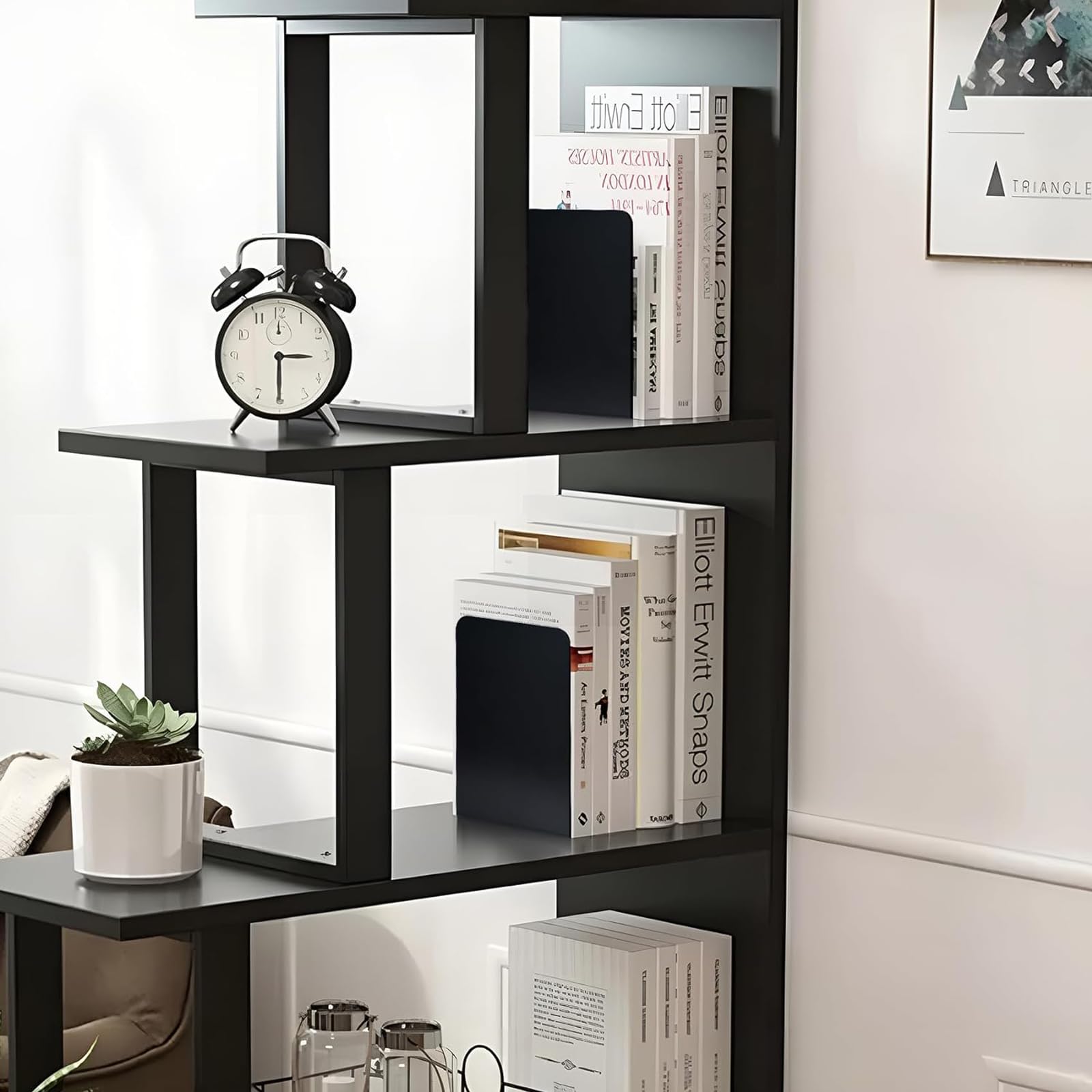 Fermalibri in Metallo Nero Antiscivolo 21 x 9 x 13,5 cm Reggilibri per Scuola, Casa, Ufficio