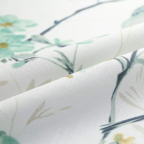 Miniatura 5 de Vogol - Volantes para ventana de cocina estampadas con aves, textura de lino de 18.0 pulgadas de largo para ventanas pequeñas, un paño