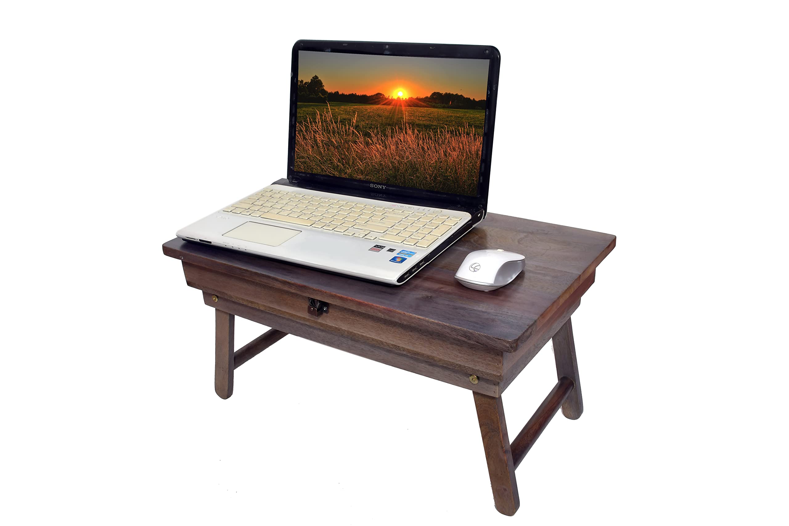 BADIWAL Interio Multipurpose Solid Mango Wood Adjustable and Foldable Design Laptop Table/Lapdesk of Large Working Area for Home(56 * 34 cm) (Black) (B0BH41FW3K) Amazon Price History, Amazon Price Tracker