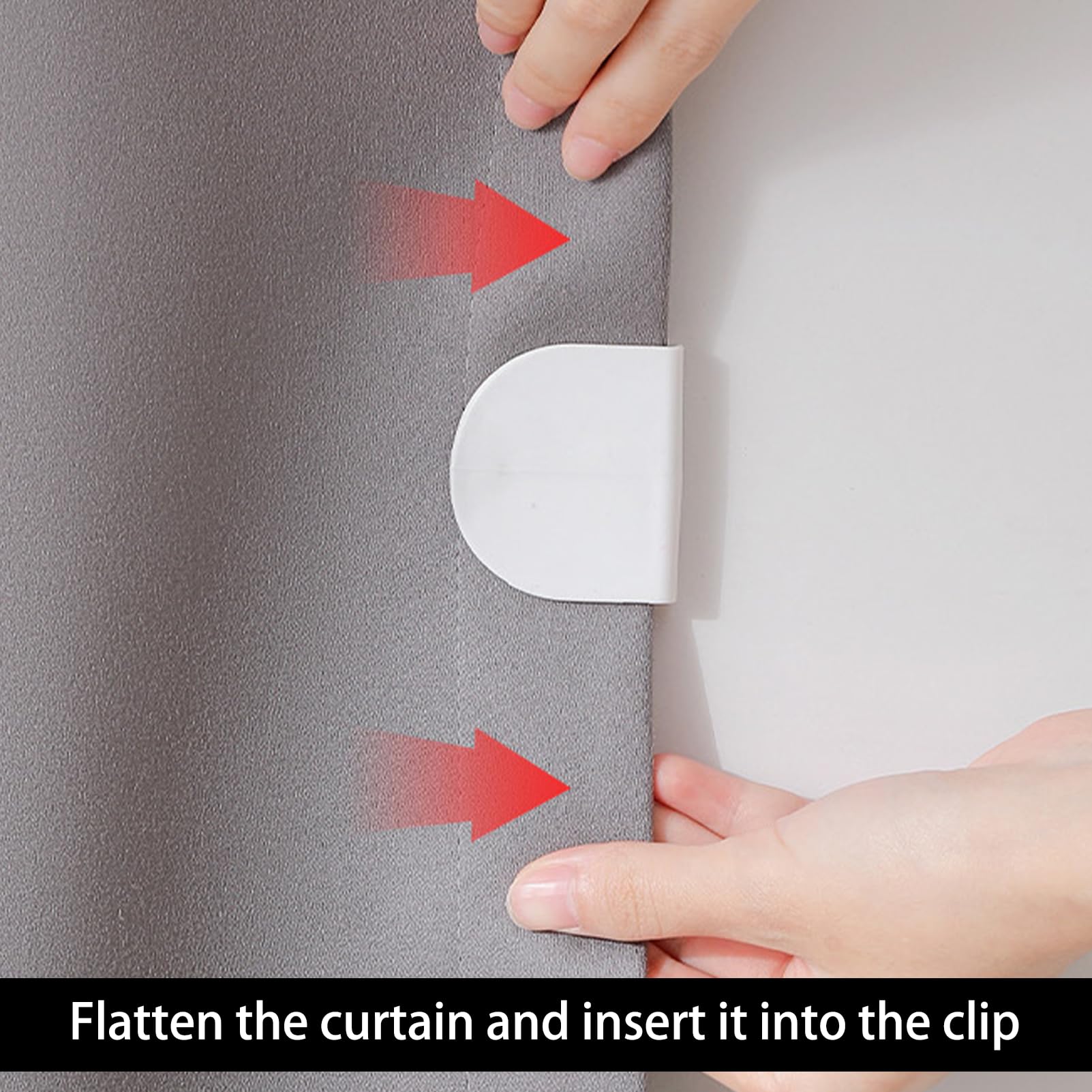 TSUOUKL Duschvorhang Clips 4er Set - Selbstklebend Gegen Spritzwasser