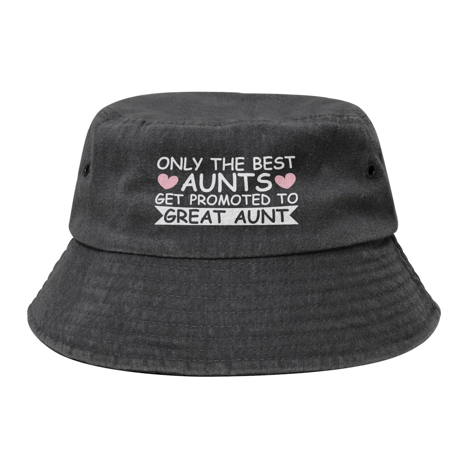 Qauirfe The Best Aunts Get Promoted to Great Aunt Fashion Cowboy Denim Fisherman Hat Outdoor Fishing Cap Sun