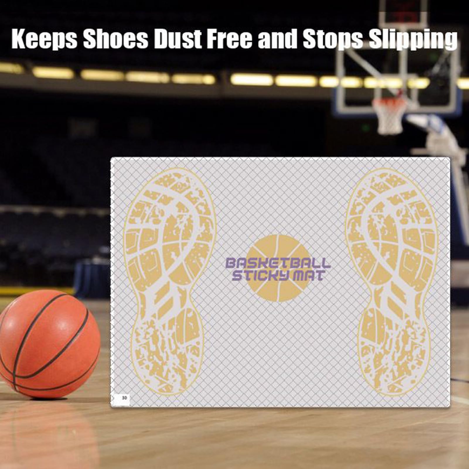 Tapis adhésif de basket-ball – Coussinet adhésif de traction portable, rehausseur de chaussures antidérapantes | Outil d'entraînement remplaçable, feuille de nettoyage pour chaussures de football et