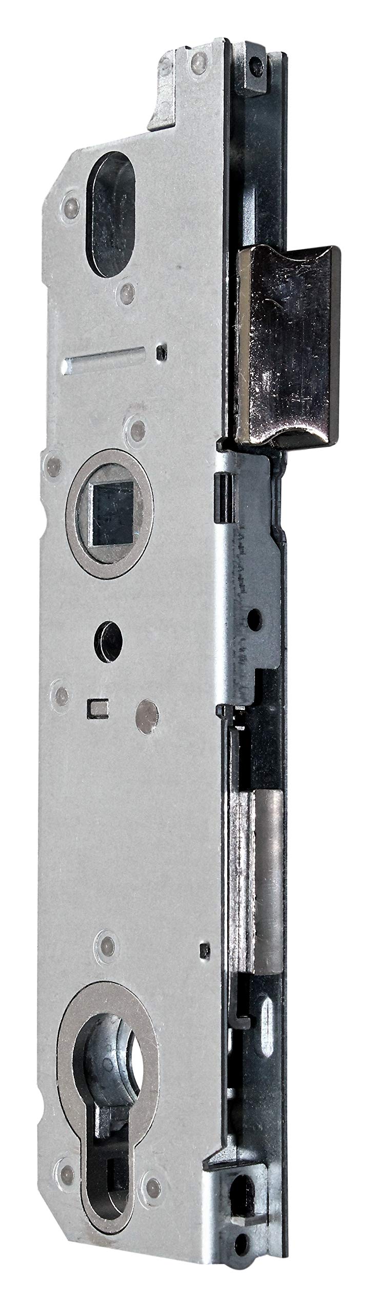 KFV Reparatur Schlosskasten Hauptschloss AS 9050 mit Riegel, Dornmaß: 25mm (22mm) / Entfernung 92mm, incl. SN-TEC Montagematerial zum Schrauben und Nieten & SN-TEC Montageanleitung