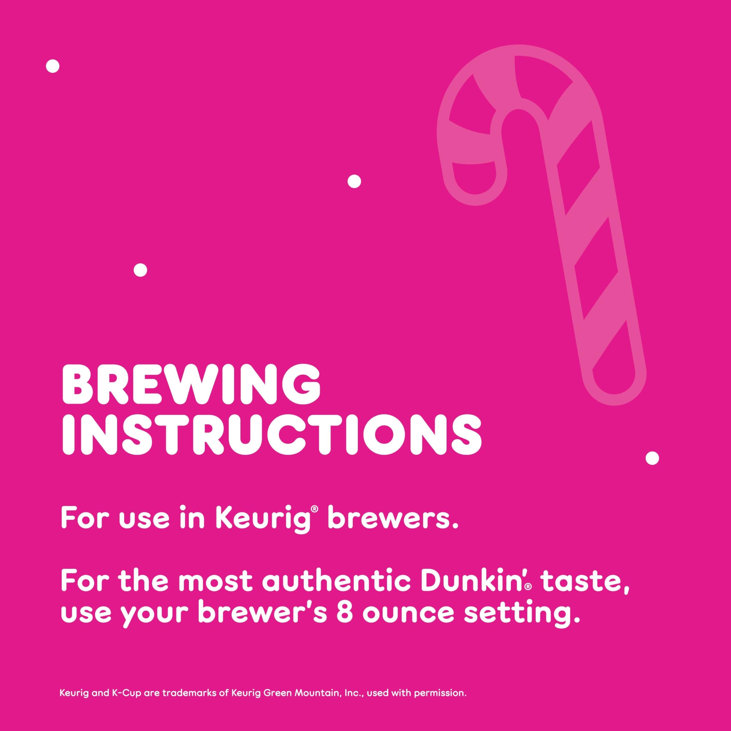 Dunkin' Café con sabor artificial a menta y chocolate blanco, 60 cápsulas | Cápsulas Keurig K-Cup auténticas, sabor a café festivo de edición limitada