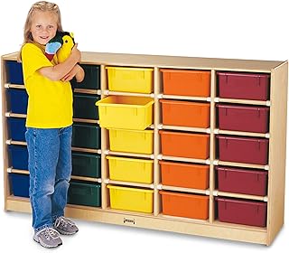 Jonti-Craft 40260JC 25 Tub Mobile Storage with Clear Bins